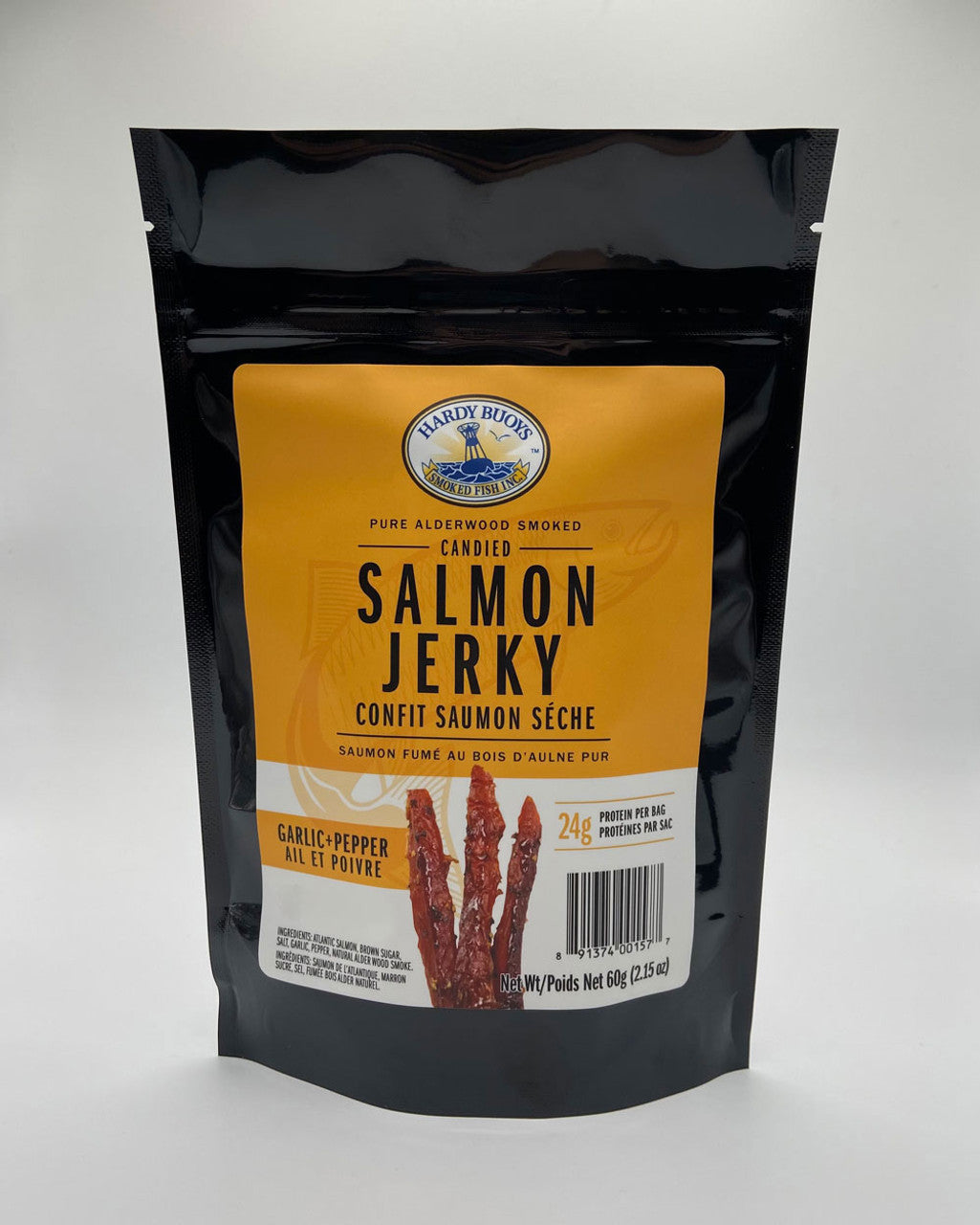 20 Pack Garlic & Pepper Candied Salmon-Jerky