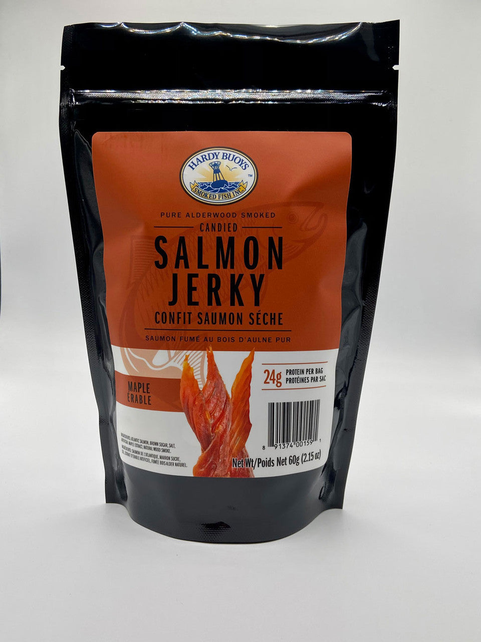 Variety 6 Pack Candied Salmon-Jerky: 2x Original, 2x Maple, 2x Garlic & Pepper